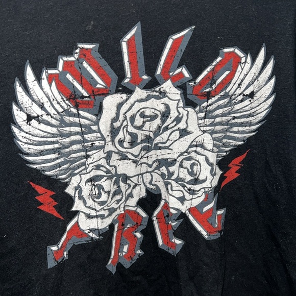 Graphic Print Cropped Rocker Tee - Picture 2 of 7